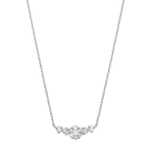Timanttikaulakoru yht. 0,28ct 14K valkokulta