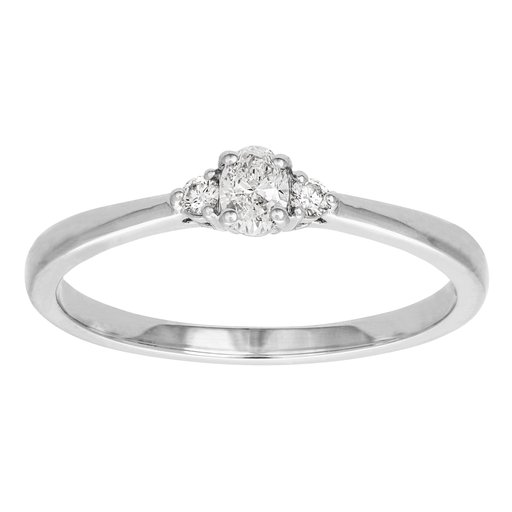 Timanttisormus yht. 0,17ct 14K valkokulta