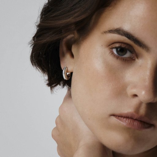 Mockberg Ribbed Medium Hoops korvakorut