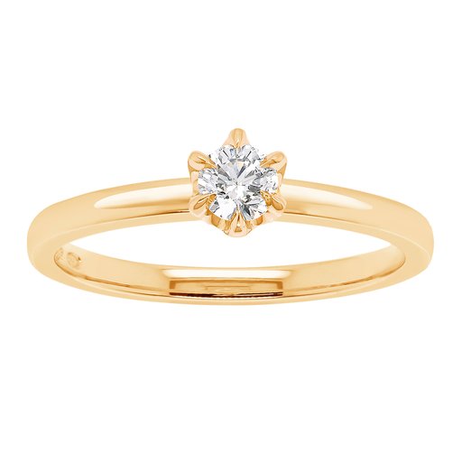 Princess Patricia timanttisormus 0,30ct 14K keltakulta