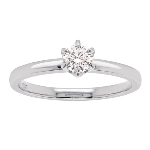 Princess Patricia timanttisormus 0,50ct 14K valkokulta