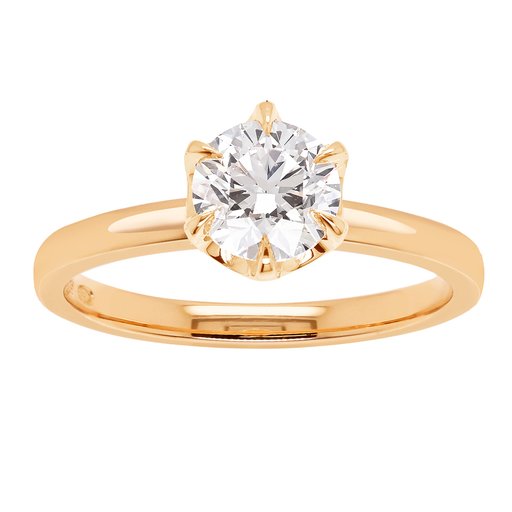 Princess Patricia timanttisormus 1,00ct 14K keltakulta