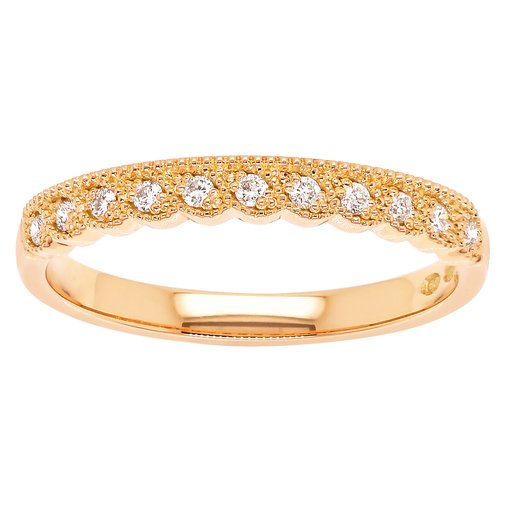 Princess Amelie timanttisormus yht. 0,11ct 14K keltakulta