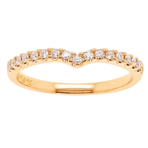 Princess Isabella timanttisormus yht. 0,15ct 14K keltakulta
