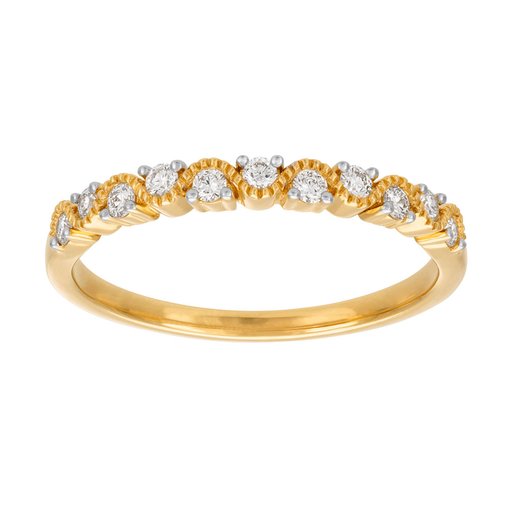 Timanttisormus yht. 0,16ct 14K keltakulta