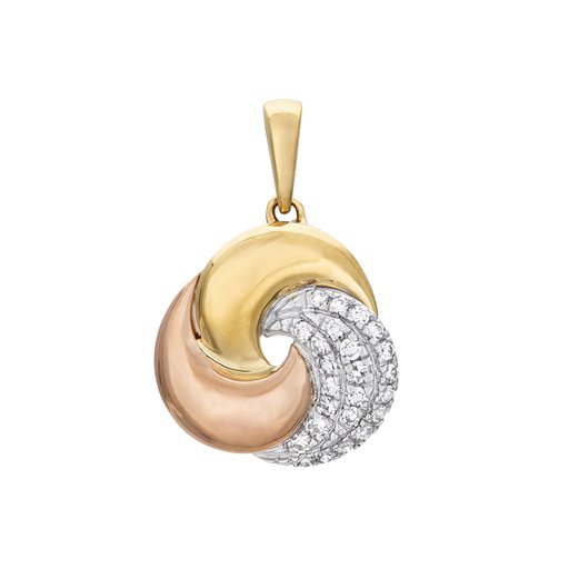 Timanttiriipus yht. 0,08ct 14K kelta/valko/punakulta