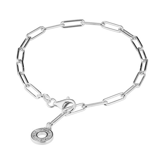 Lumoava Charm hopeinen ranneketju