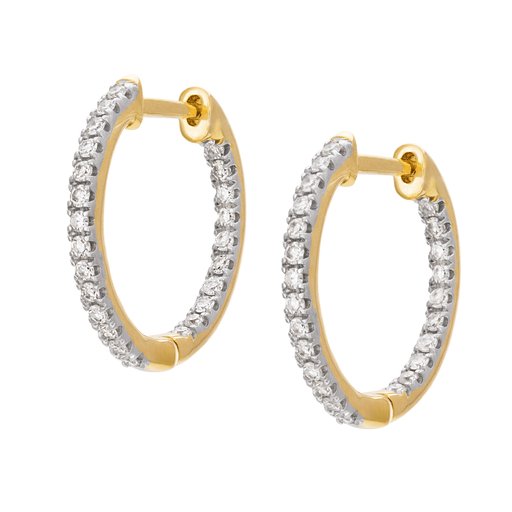 Timanttikorvakorut yht. 0,20ct 14K keltakulta