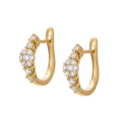 Timanttikorvakorut yht. 0,36ct 14K keltakulta