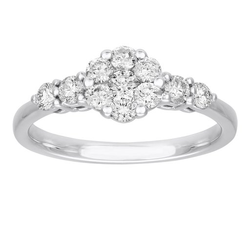 Timanttisormus yht. 0,50ct 14K valkokulta
