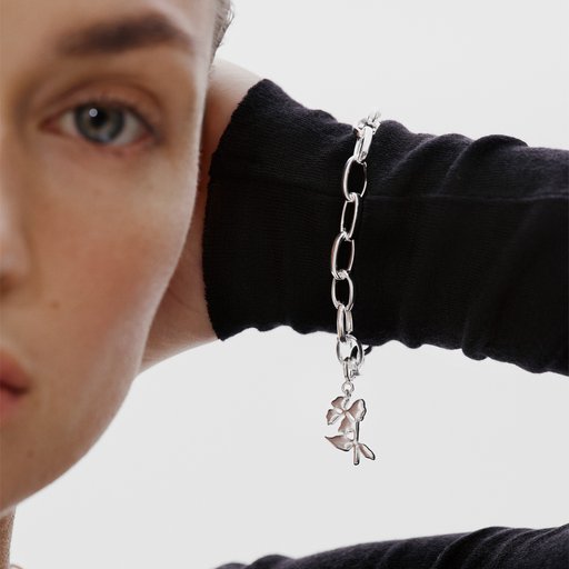 Kalevala x Marimekko Garden rannekoru, hopea