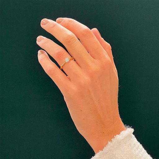 Fenia Polaris laboratoriotimanttisormus 0,50ct 18K keltakulta