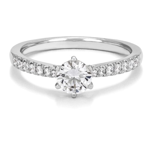 Fenia Vega laboratoriotimanttisormus yht. 0,63ct 18K valkokulta