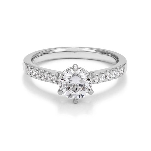 Fenia Vega laboratoriotimanttisormus yht. 1,15ct 18K valkokulta