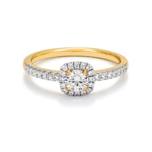 Fenia Sirius laboratoriotimanttisormus yht. 0,48ct 18K keltakulta
