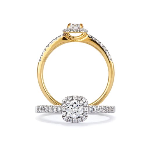 Fenia Sirius laboratoriotimanttisormus yht. 0,48ct 18K valkokulta