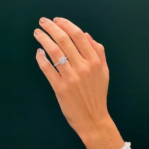 Fenia Sirius laboratoriotimanttisormus yht. 1,29ct 18K valkokulta