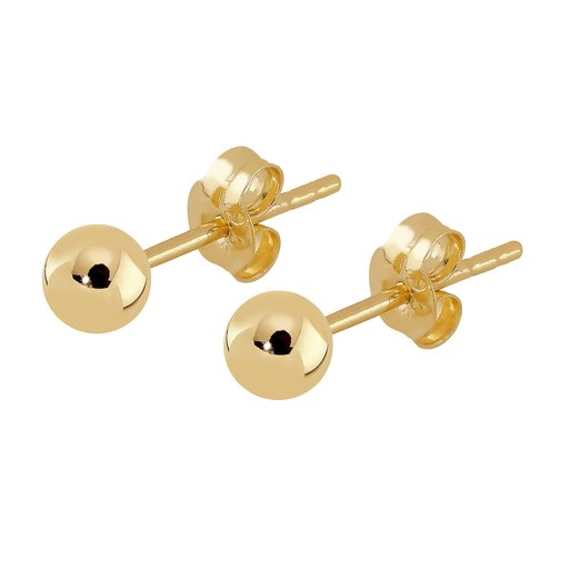 Kultaiset pallokorvakorut, 4 mm