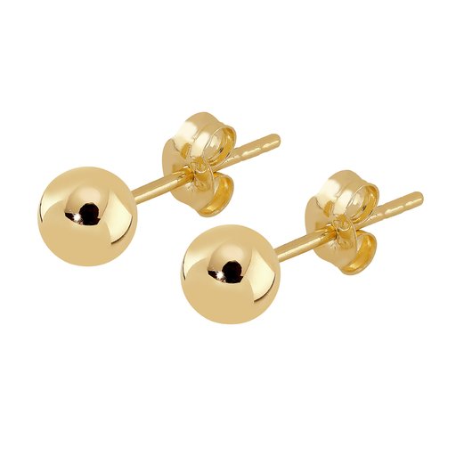 Kultaiset pallokorvakorut, 5 mm