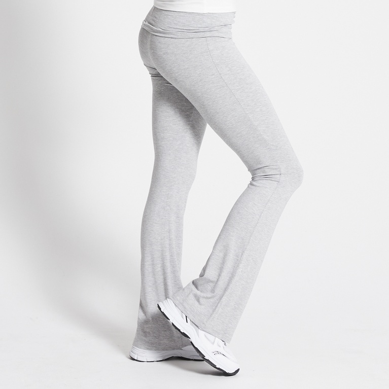 Folded yoga pants "Noelle" Grey Melange