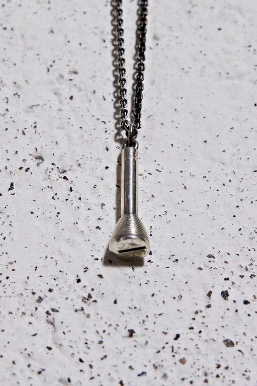 Big pendant  Silver Metallic