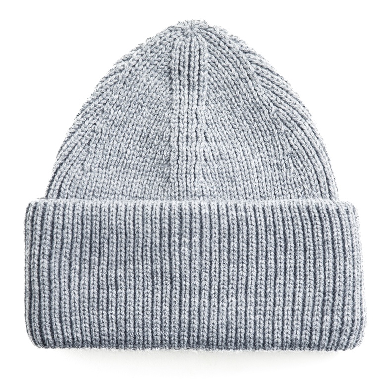 Rib-knit beanie "Bally" Dk Grey melange