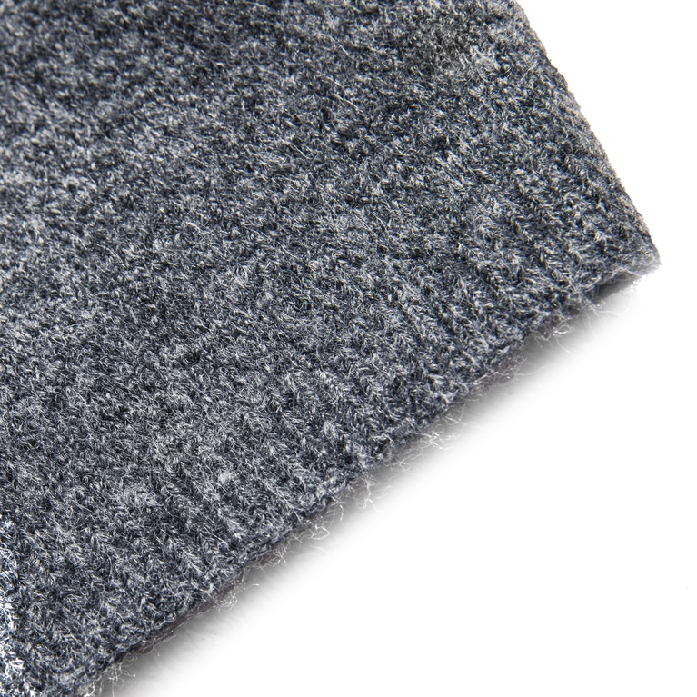 Plain Knit Scarf Grey Melange