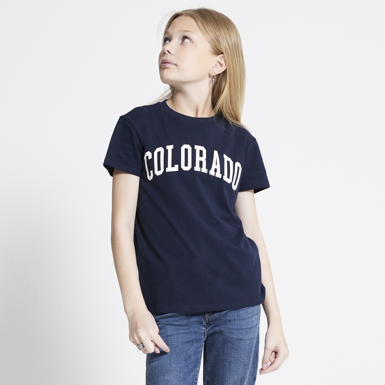 Printed tee "Dusty star" Dark Blue