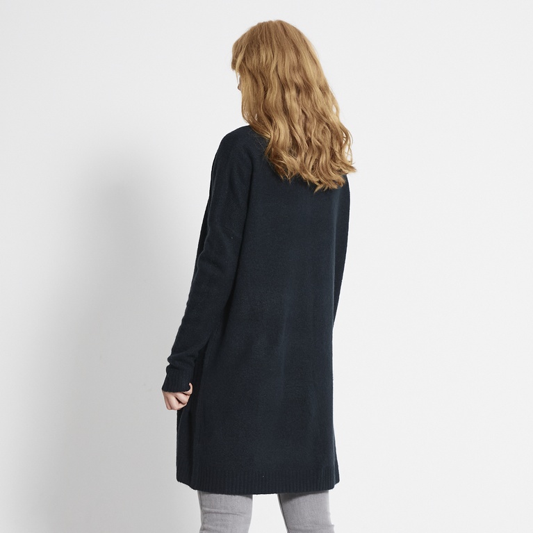 Basic knit long cardigan "Carrie" Dark Blue