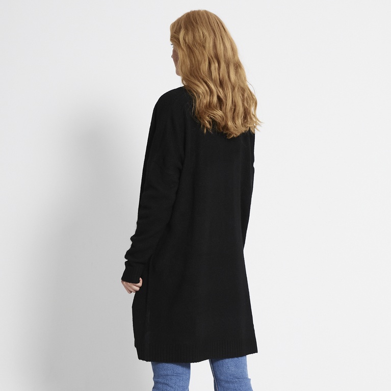 Basic knit long cardigan "Carrie" Black
