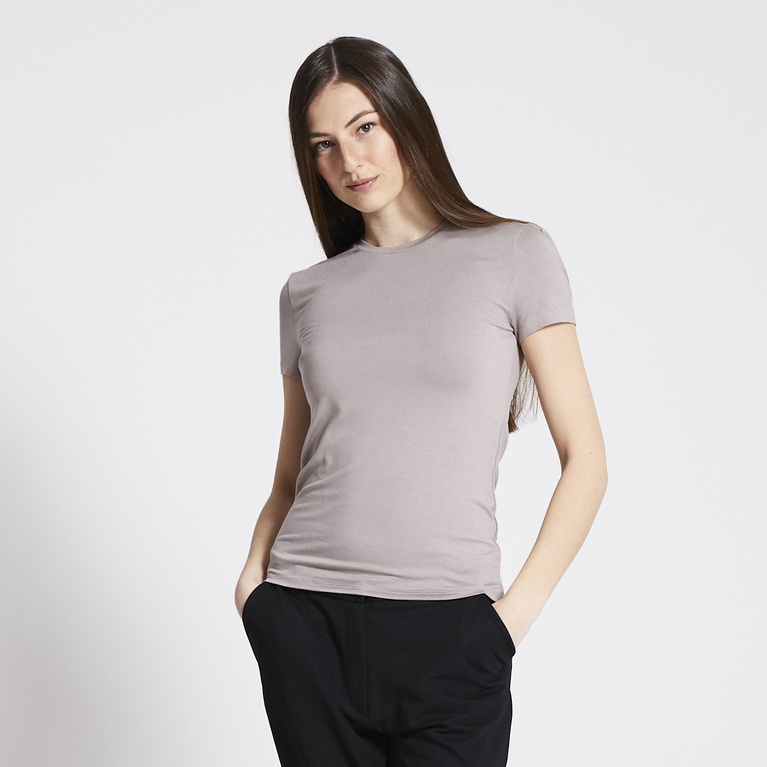 Soft feel tee "Liv" Beige 2