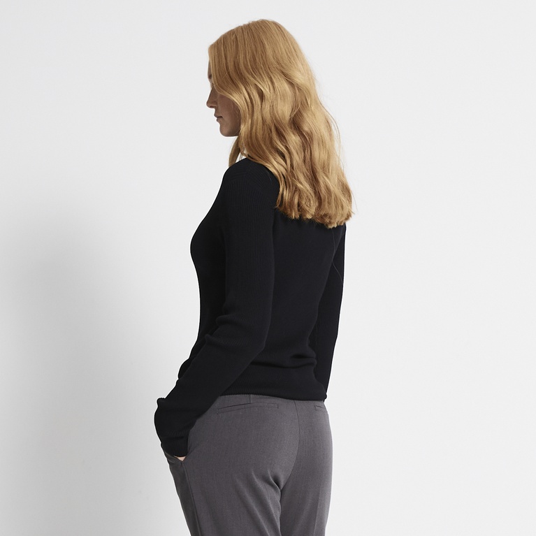 Knit turtleneck sweater "Ingela" Black