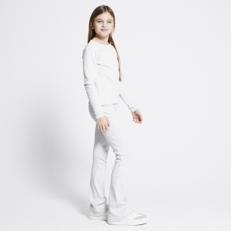 Ribbed pants "Ribby" Light greymelange