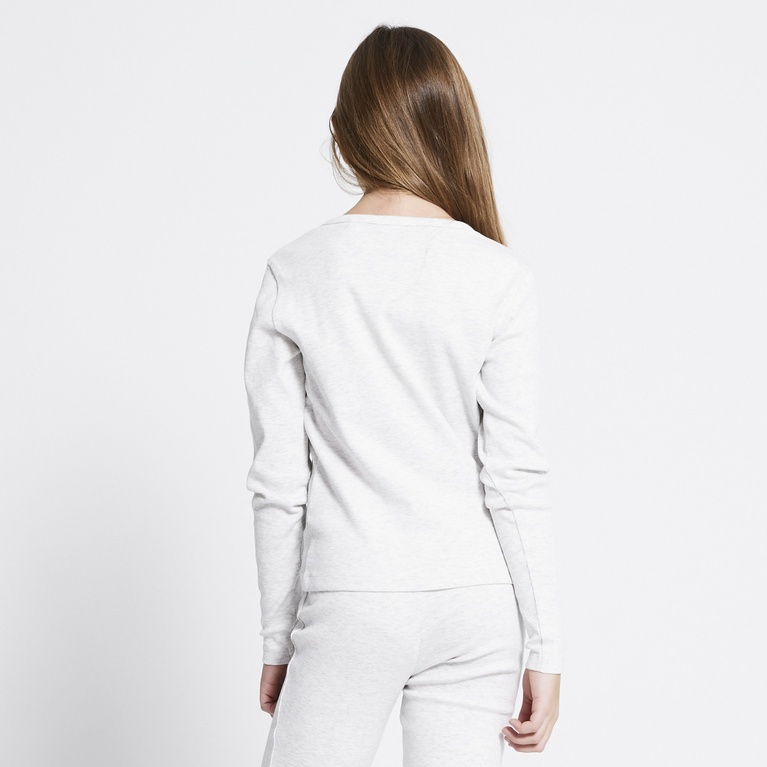 Ribbed top "Ramona" Light greymelange