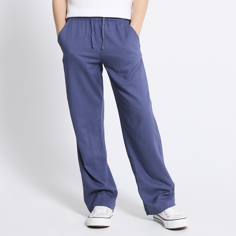 Linen blend pants "Roxy star" Indigo