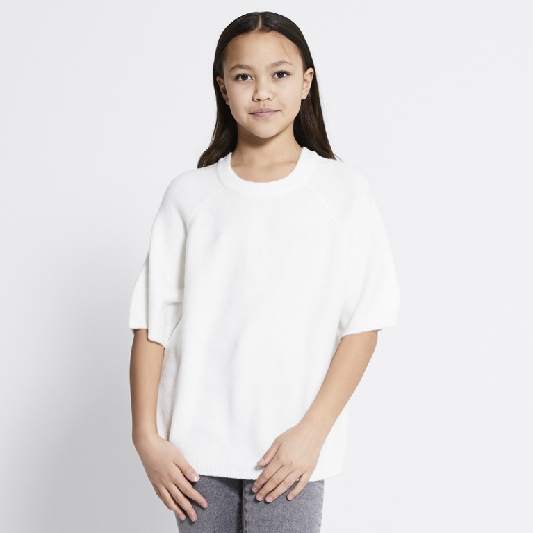 Basic knit tee "Knitted tee star" Off white