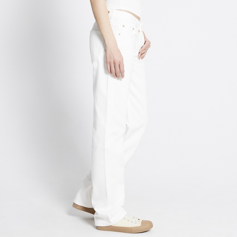 Low waist straight jeans "Icon" White