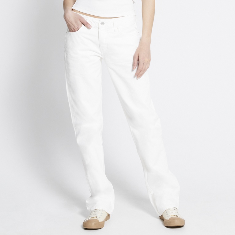 Low waist straight jeans "Icon" White