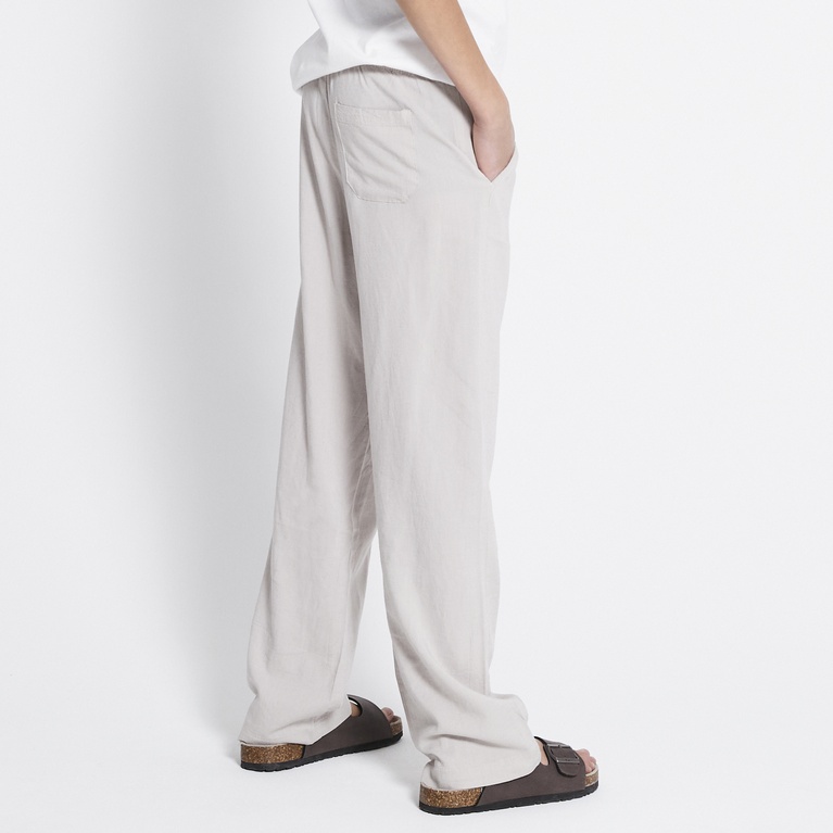 Linen blend pants "Roxy star" Light Beige