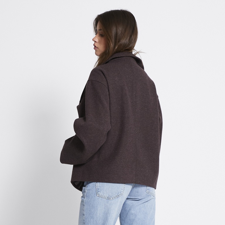 Funnel neck jacket "Blaire" Brown