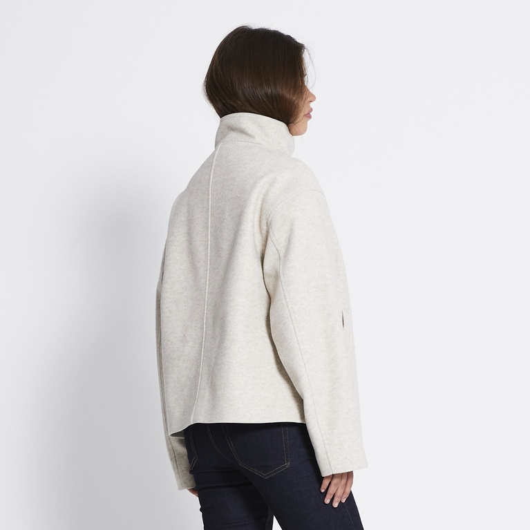 Funnel neck jacket "Blaire" Light Beige