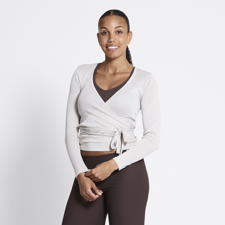 Wrap top "Pilates Top" Ivory
