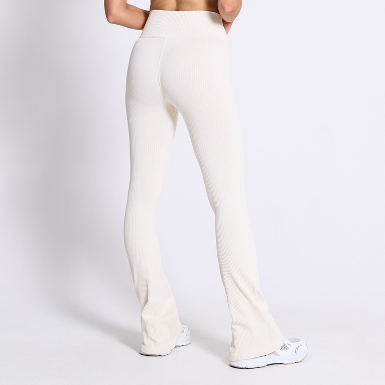 Flared training tights "Flare seamless" Ivory