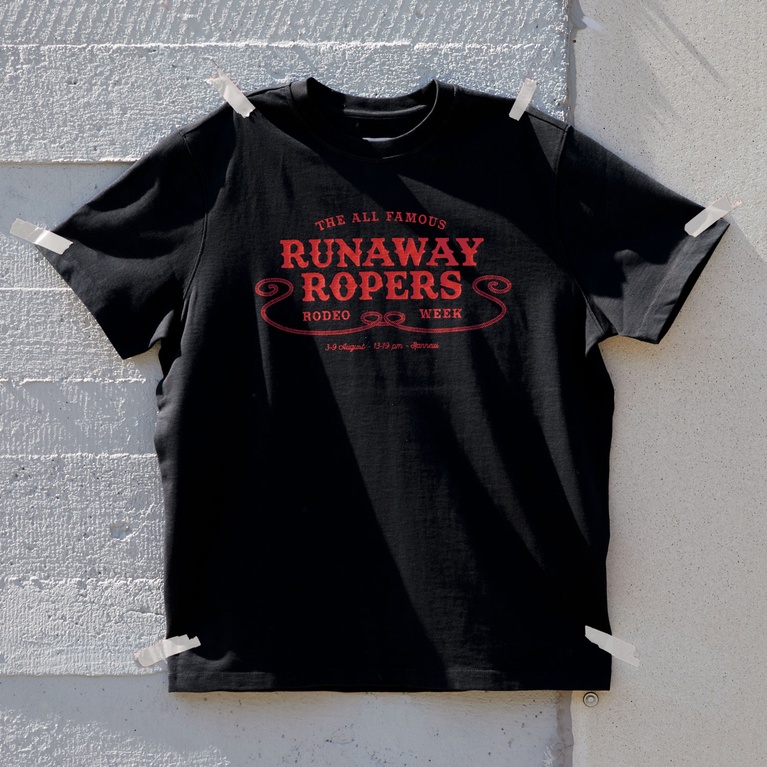 Printed Vintage Tee Black 6