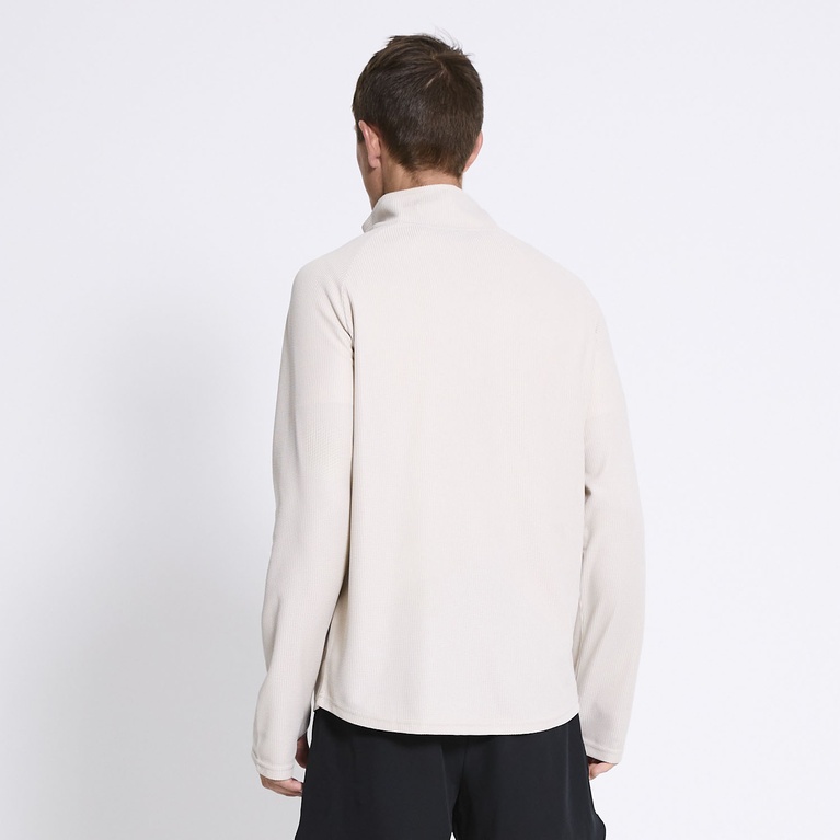 Half zip sweatshirt "Structured Halfzip" Ivory