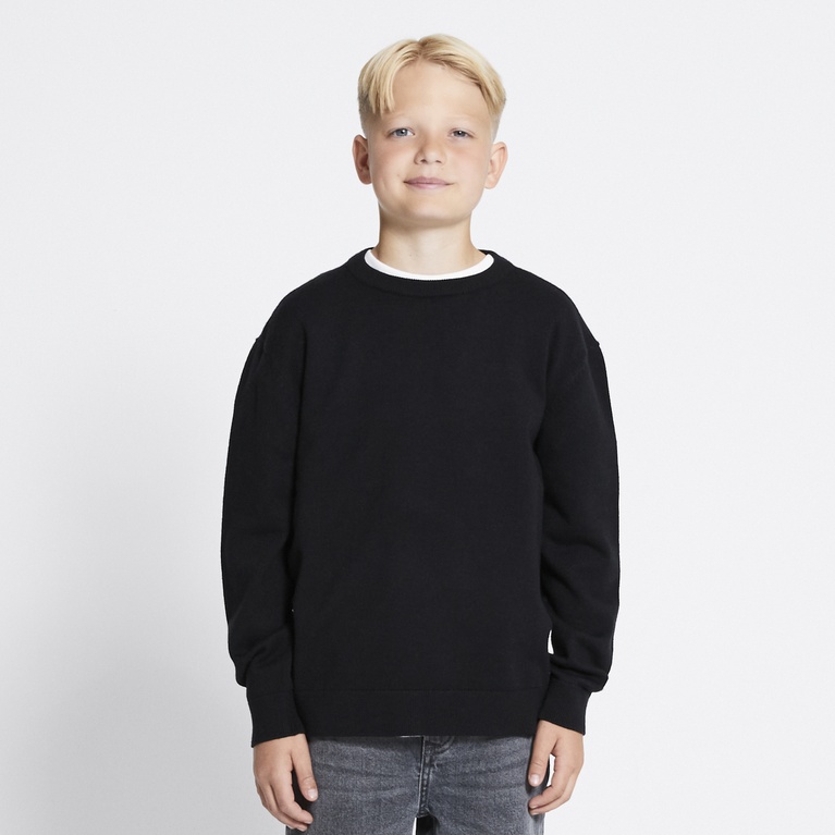 Fine-knit sweater "Ruben star" Black