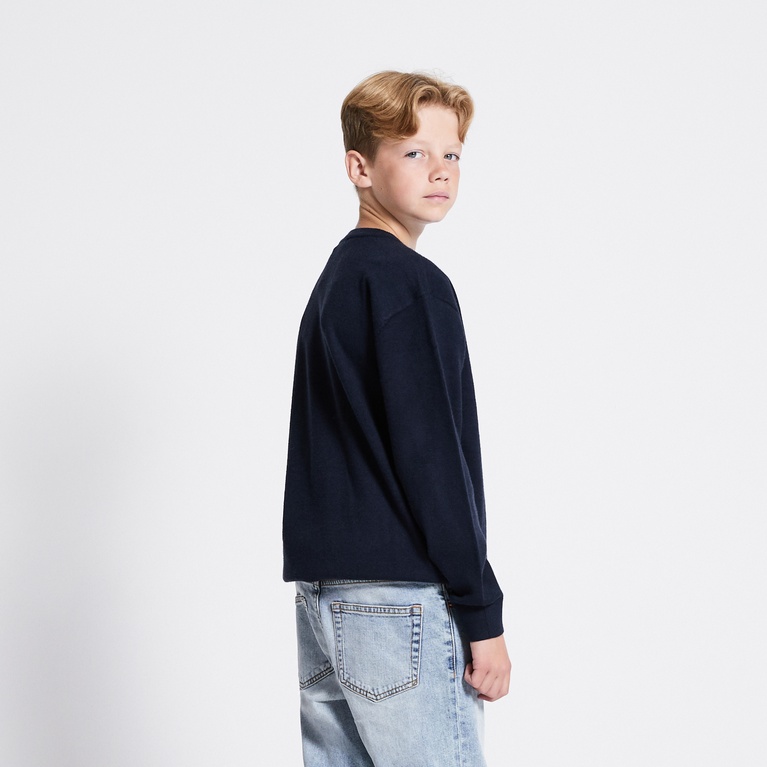 Fine-knit sweater "Ruben star" Navy