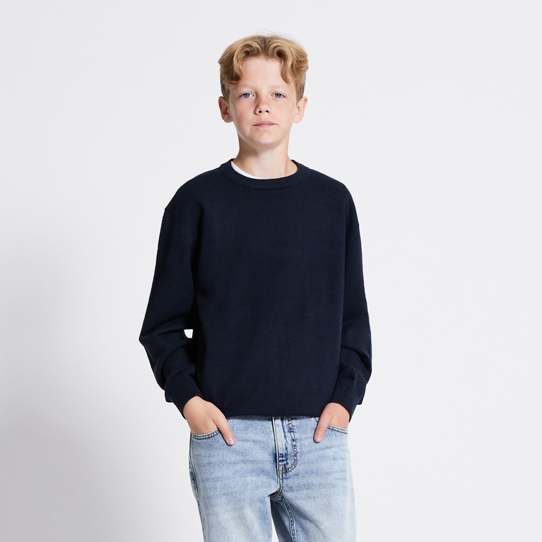 Fine-knit sweater "Ruben star" Navy