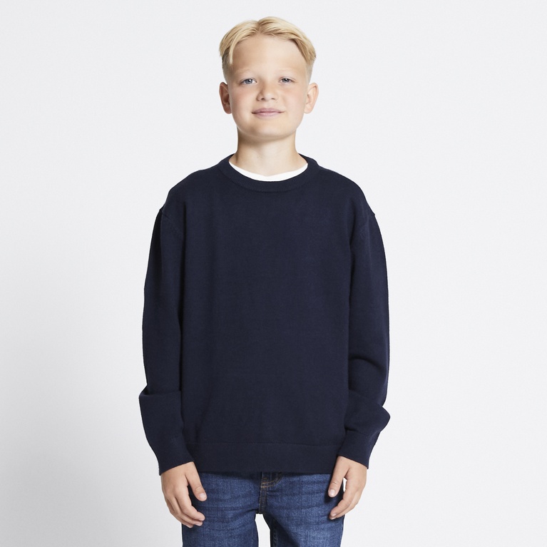 Fine-knit sweater "Ruben star" Navy