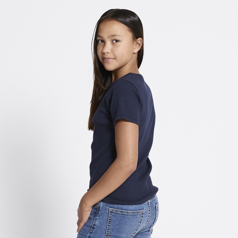 Ribbed tee "Ronja" Navy